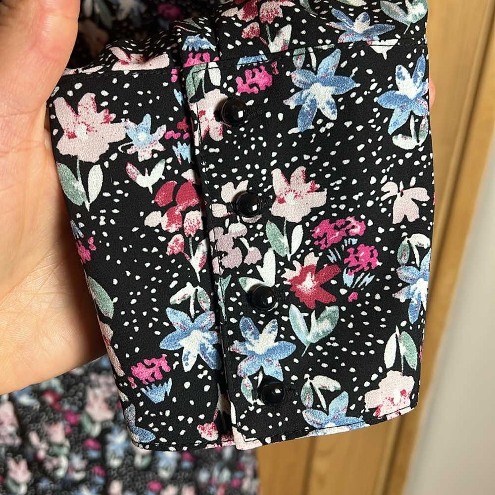 NANETTE NANETTE LAPORE  Floral Pleated Pintuck Shirt Dress - Picture 6 of 10